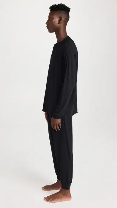 Eberjey Henry Modal Long Pajamas et Black | Thumbnail 4 Eberjey Henry Modal Long Pajamas et Black | Thumbnail 4