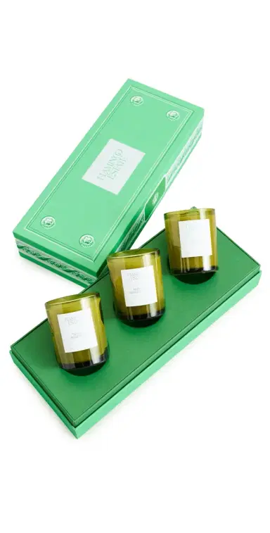 Flamingo Estate Mini Three Sisters Candle Set Green One Size | Thumbnail 1 Flamingo Estate Mini Three Sisters Candle Set Green One Size | Thumbnail 1