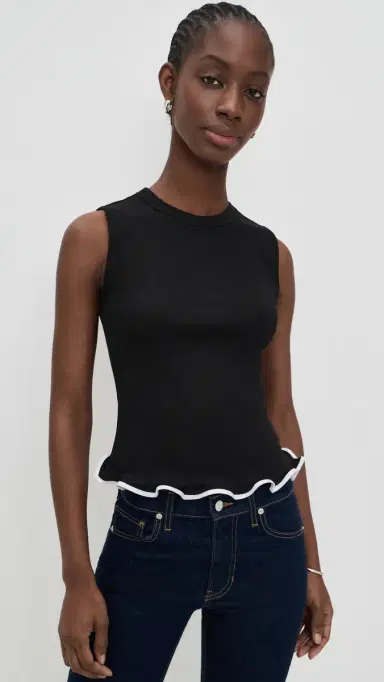 Veronica Beard Jean Sleeveless Elianne Top Black | Thumbnail 2 Veronica Beard Jean Sleeveless Elianne Top Black | Thumbnail 2