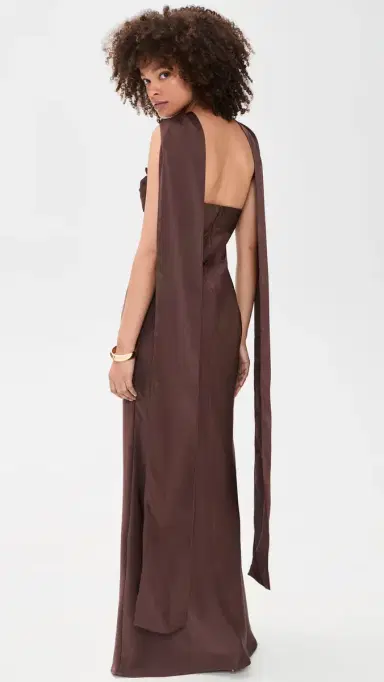 Runaway the Label adeleine Strapless Maxi Dress Bitter Chocolate | Thumbnail 3 Runaway the Label adeleine Strapless Maxi Dress Bitter Chocolate | Thumbnail 3