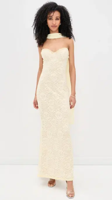 Runaway The Label Amana Strapless Maxi Dress Lemon L | Thumbnail 2 Runaway The Label Amana Strapless Maxi Dress Lemon L | Thumbnail 2