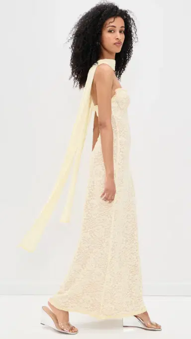 Runaway The Label Amana Strapless Maxi Dress Lemon L | Thumbnail 4 Runaway The Label Amana Strapless Maxi Dress Lemon L | Thumbnail 4