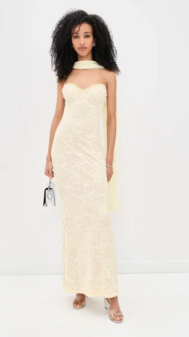 Runaway The Label Amana Strapless Maxi Dress Lemon L | Thumbnail 5 Runaway The Label Amana Strapless Maxi Dress Lemon L | Thumbnail 5