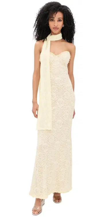 Runaway The Label Amana Strapless Maxi Dress Lemon L | Thumbnail 1 Runaway The Label Amana Strapless Maxi Dress Lemon L | Thumbnail 1