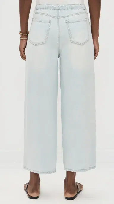 Splendid Lounge Denim Crop Pants Bleached Indigo | Thumbnail 3 Splendid Lounge Denim Crop Pants Bleached Indigo | Thumbnail 3