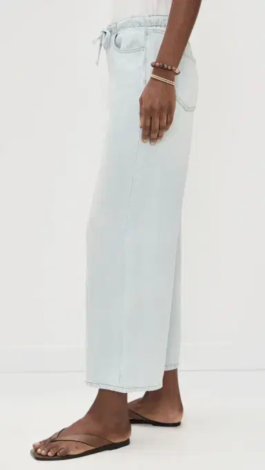 Splendid Lounge Denim Crop Pants Bleached Indigo | Thumbnail 4 Splendid Lounge Denim Crop Pants Bleached Indigo | Thumbnail 4