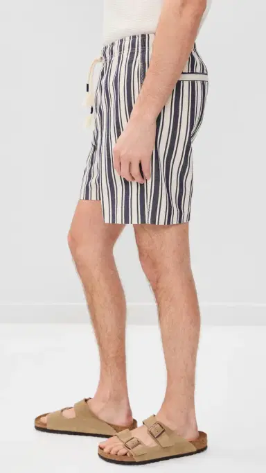 Orlebar Brown Canvas Stripe Alex Shorts 7 Shore Blue/Chai | Thumbnail 4 Orlebar Brown Canvas Stripe Alex Shorts 7 Shore Blue/Chai | Thumbnail 4