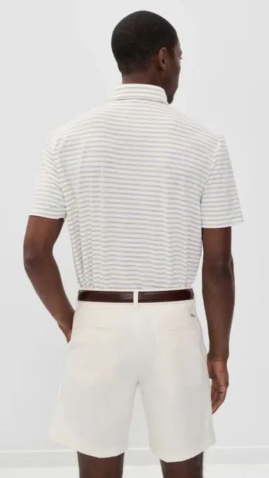 Adidas Golf Ultimate365 tripe Polo Shirt White/Wonder Alumina | Thumbnail 3 Adidas Golf Ultimate365 tripe Polo Shirt White/Wonder Alumina | Thumbnail 3