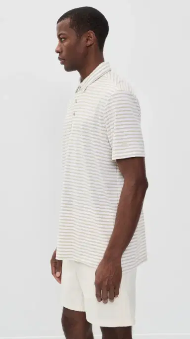 Adidas Golf Ultimate365 tripe Polo Shirt White/Wonder Alumina | Thumbnail 4 Adidas Golf Ultimate365 tripe Polo Shirt White/Wonder Alumina | Thumbnail 4