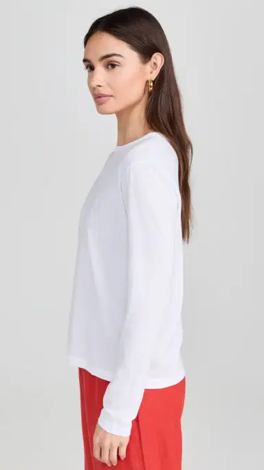 DONNI. The Jersey Relaxed Long Sleeve Tee Powder | Thumbnail 4 DONNI. The Jersey Relaxed Long Sleeve Tee Powder | Thumbnail 4