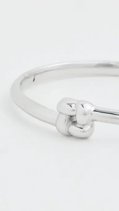 Jenny Bird Slim Woven Square Bangle Platinum L | Thumbnail 4 Jenny Bird Slim Woven Square Bangle Platinum L | Thumbnail 4