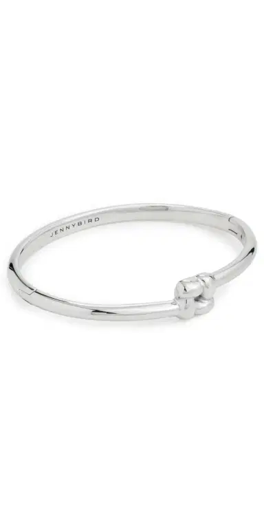 Jenny Bird Slim Woven Square Bangle Platinum L | Thumbnail 1 Jenny Bird Slim Woven Square Bangle Platinum L | Thumbnail 1