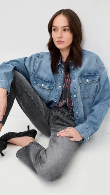 ANINE BING Paxton Shirt Tidal Blue | Thumbnail 2 ANINE BING Paxton Shirt Tidal Blue | Thumbnail 2