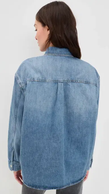ANINE BING Paxton Shirt Tidal Blue | Thumbnail 4 ANINE BING Paxton Shirt Tidal Blue | Thumbnail 4