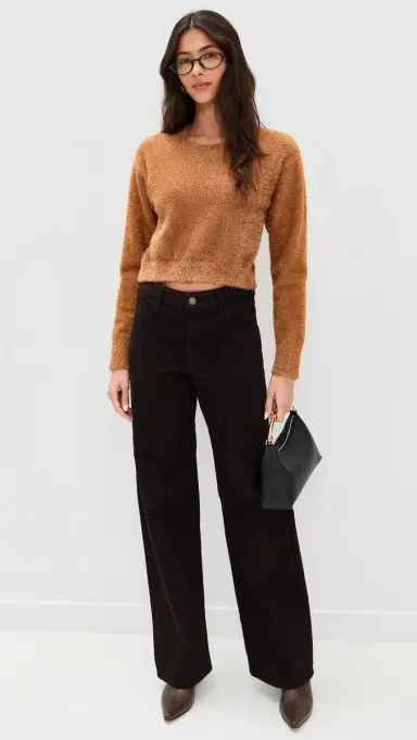 LE BOP Tinsel Cropped Sweater Toffee | Thumbnail 5 LE BOP Tinsel Cropped Sweater Toffee | Thumbnail 5