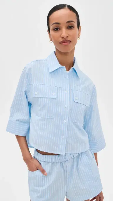 BLANKNYC Sky Dive Shirt Sky Dive/Blue | Thumbnail 2 BLANKNYC Sky Dive Shirt Sky Dive/Blue | Thumbnail 2