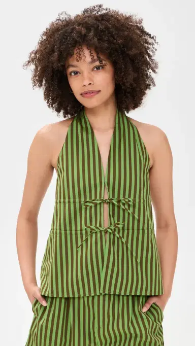 HEVRON Amira tripe Top Green tripe | Thumbnail 2 HEVRON Amira tripe Top Green tripe | Thumbnail 2