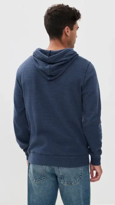 Faherty Legend Sweater Hoodie Brighton Navy Twill | Thumbnail 3 Faherty Legend Sweater Hoodie Brighton Navy Twill | Thumbnail 3