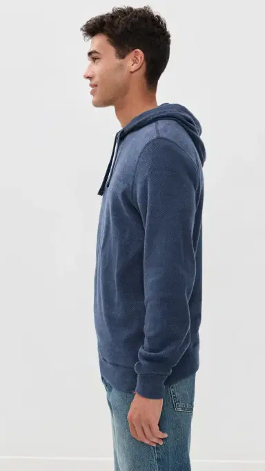 Faherty Legend Sweater Hoodie Brighton Navy Twill | Thumbnail 4 Faherty Legend Sweater Hoodie Brighton Navy Twill | Thumbnail 4