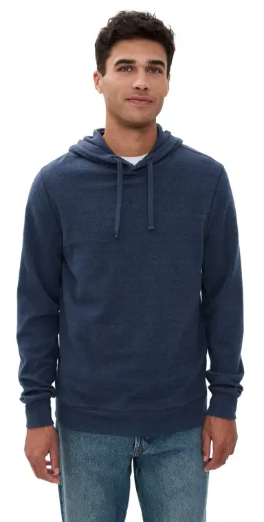Faherty Legend Sweater Hoodie Brighton Navy Twill | Thumbnail 1 Faherty Legend Sweater Hoodie Brighton Navy Twill | Thumbnail 1