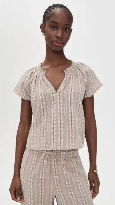 Splendid eadow Blouse Light Wicker | Thumbnail 2 Splendid eadow Blouse Light Wicker | Thumbnail 2