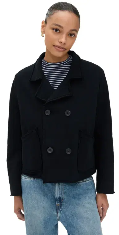 Frank & Eileen Mini Belfast Crop Peacoat British Royal Navy | Thumbnail 1 Frank & Eileen Mini Belfast Crop Peacoat British Royal Navy | Thumbnail 1