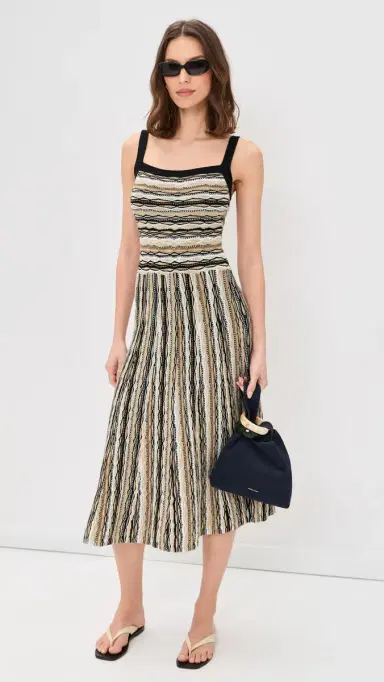Ramy Brook Madelyne Dress Black Combo Stripe | Thumbnail 2 Ramy Brook Madelyne Dress Black Combo Stripe | Thumbnail 2