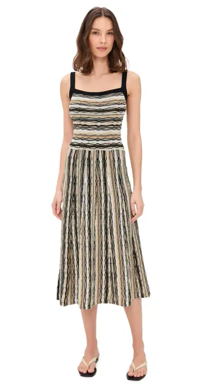 Ramy Brook Madelyne Dress Black Combo Stripe | Thumbnail 1 Ramy Brook Madelyne Dress Black Combo Stripe | Thumbnail 1