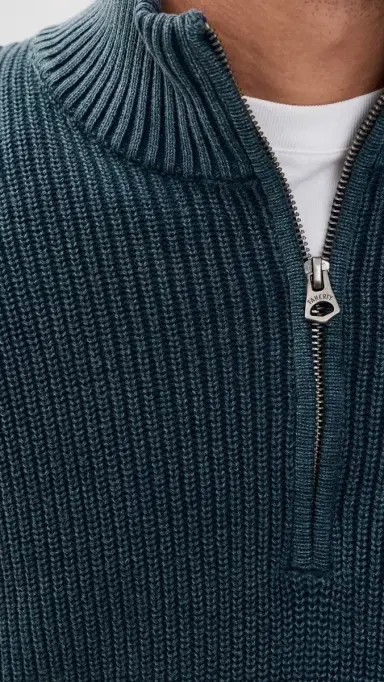 Faherty Sunwashed Quarter Zip Sweater Blue Nights | Thumbnail 6 Faherty Sunwashed Quarter Zip Sweater Blue Nights | Thumbnail 6