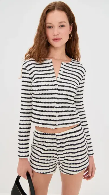LE BOP Eloise Cardigan Navy/White XL | Thumbnail 2 LE BOP Eloise Cardigan Navy/White XL | Thumbnail 2