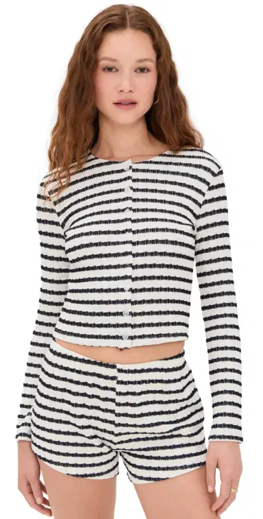 LE BOP Eloise Cardigan Navy/White XL | Thumbnail 1 LE BOP Eloise Cardigan Navy/White XL | Thumbnail 1