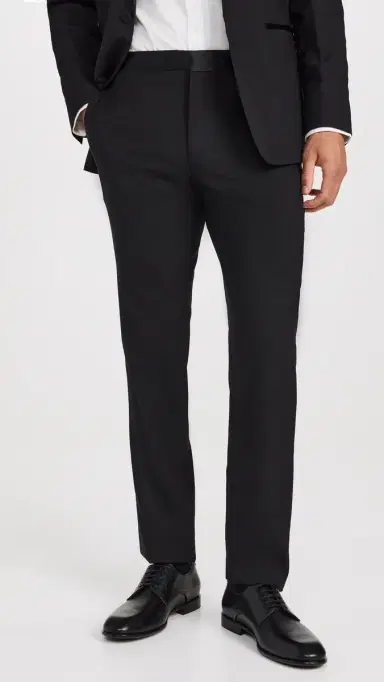 Theory Mayer Tuxedo Pants Black | Thumbnail 2 Theory Mayer Tuxedo Pants Black | Thumbnail 2