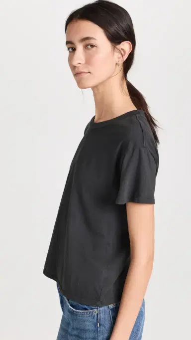 perfectwhitetee Harley Cotton Boxy Crew Tee Vintage Black S | Thumbnail 4 perfectwhitetee Harley Cotton Boxy Crew Tee Vintage Black S | Thumbnail 4