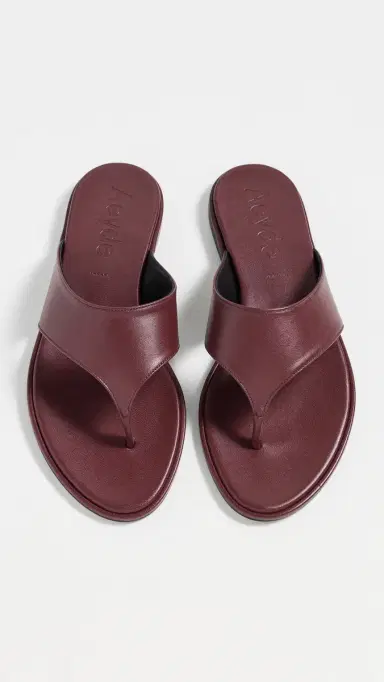 AEYDE Amaya Nappa Leather Port Sandals Port | Thumbnail 5 AEYDE Amaya Nappa Leather Port Sandals Port | Thumbnail 5