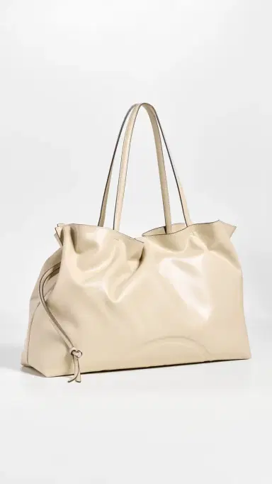 Tory Burch Ella Drawstring Tote Light Stone One Size | Thumbnail 4 Tory Burch Ella Drawstring Tote Light Stone One Size | Thumbnail 4