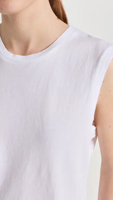 AMO Sleeveless Babe Tee White | Thumbnail 6 AMO Sleeveless Babe Tee White | Thumbnail 6