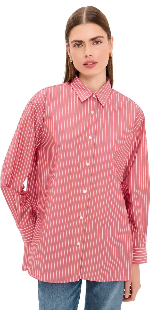Yorke hirt Red And White tripe Yorke hirt Red And White tripe