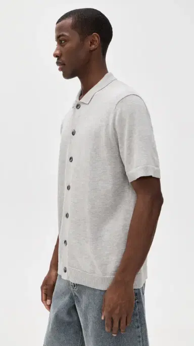 Katin Blake Knit Button Up Shirt Neutral Grey | Thumbnail 4 Katin Blake Knit Button Up Shirt Neutral Grey | Thumbnail 4