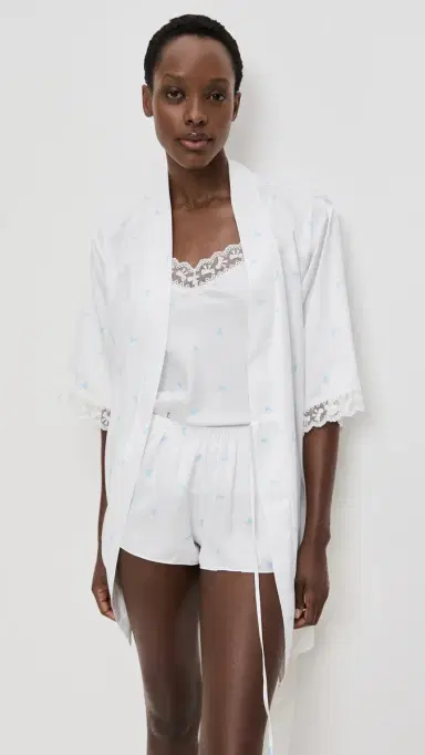 Flora Nikrooz Sabrina 3 Piece Pajama Set Ivory S | Thumbnail 2 Flora Nikrooz Sabrina 3 Piece Pajama Set Ivory S | Thumbnail 2