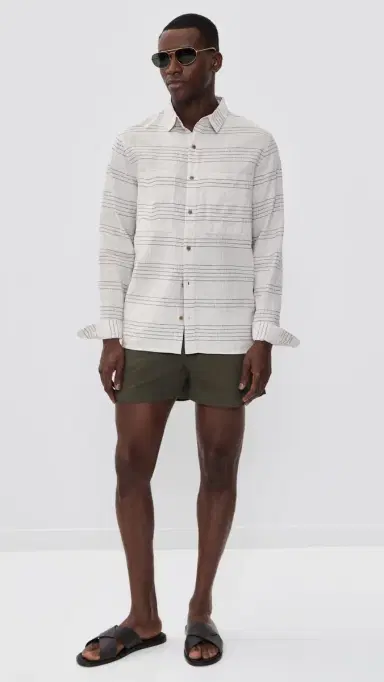 McTavish Hemp Long Sleeve Shirt White Multi | Thumbnail 5 McTavish Hemp Long Sleeve Shirt White Multi | Thumbnail 5