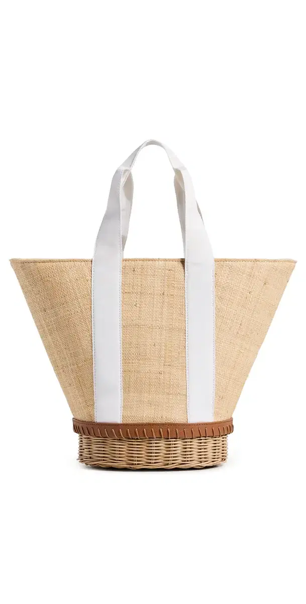 The Gardner Basket Natural/White One Size The Gardner Basket Natural/White One Size