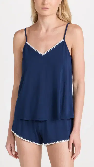 Eberjey Frida - The Whip titch Cami & Short et Navy/ | Thumbnail 2 Eberjey Frida - The Whip titch Cami & Short et Navy/ | Thumbnail 2