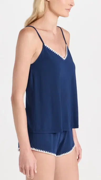 Eberjey Frida - The Whip titch Cami & Short et Navy/ | Thumbnail 4 Eberjey Frida - The Whip titch Cami & Short et Navy/ | Thumbnail 4