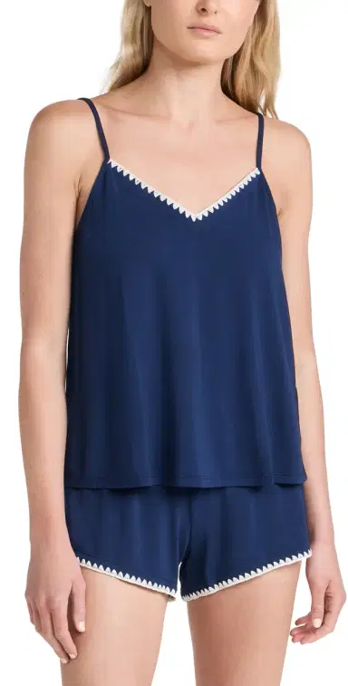 Eberjey Frida - The Whip titch Cami & Short et Navy/ | Thumbnail 1 Eberjey Frida - The Whip titch Cami & Short et Navy/ | Thumbnail 1