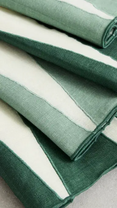 Misette Backgammon Linen Napkins 4 Pack | Thumbnail 3 Misette Backgammon Linen Napkins 4 Pack | Thumbnail 3