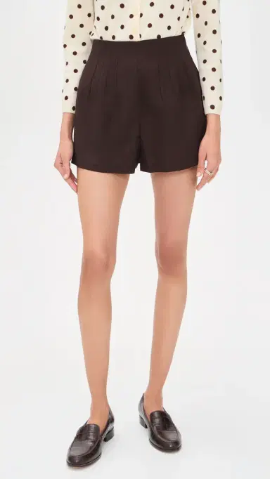 Staud Magpie Shorts Earth 8 | Thumbnail 2 Staud Magpie Shorts Earth 8 | Thumbnail 2