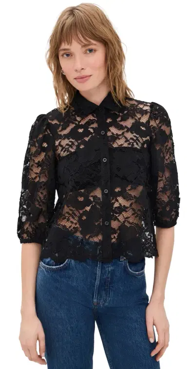Generation Love Tammy esh Lace Shirt Black | Thumbnail 1 Generation Love Tammy esh Lace Shirt Black | Thumbnail 1