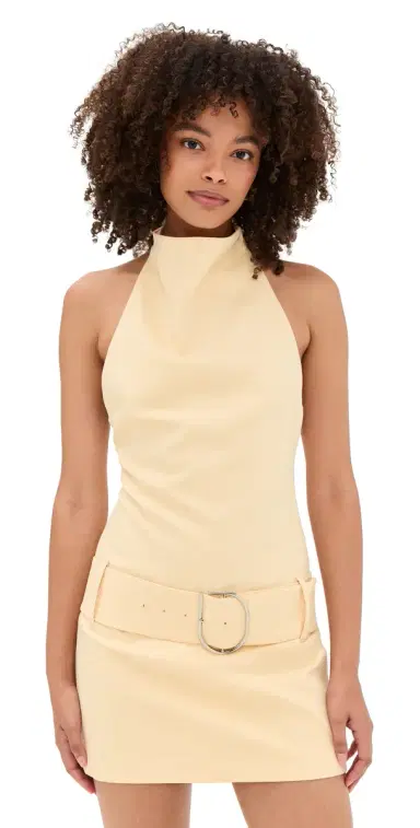 SIR. Sabina Belted Mini Dress Butter | Thumbnail 1 SIR. Sabina Belted Mini Dress Butter | Thumbnail 1