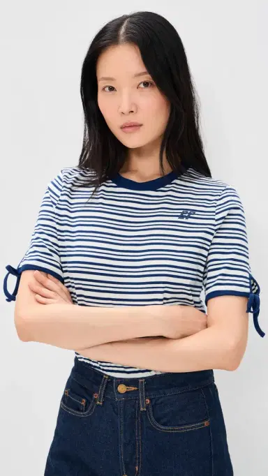 BAUM UND PFERDGARTEN Janet Striped Tee Derby Blue Stripe | Thumbnail 2 BAUM UND PFERDGARTEN Janet Striped Tee Derby Blue Stripe | Thumbnail 2