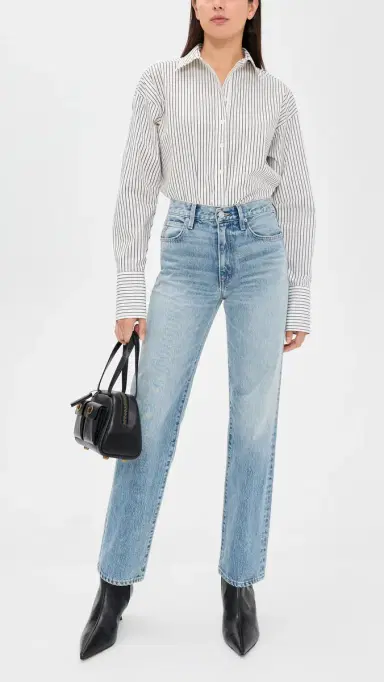 SLVRLAKE Kendra High Rise Straight Jeans Back To Zero | Thumbnail 5 SLVRLAKE Kendra High Rise Straight Jeans Back To Zero | Thumbnail 5